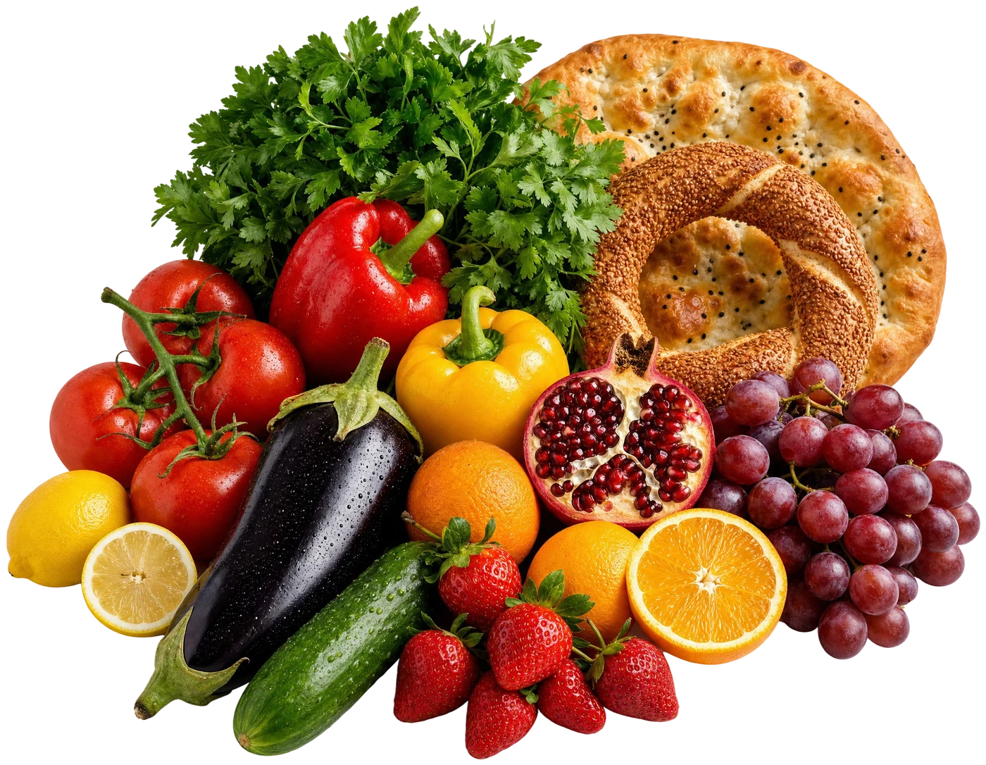 Frisches Obst, Beeren und Nüsse aus dem Sham Markt Minden